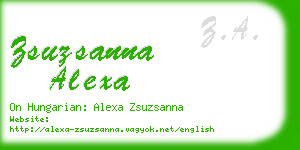 zsuzsanna alexa business card